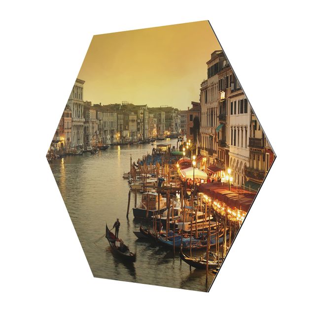 Tableau hexagonal Grand Canal de Venise