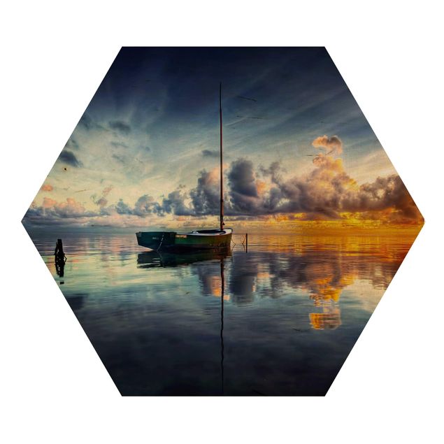 Hexagone en bois - Time For Reflection