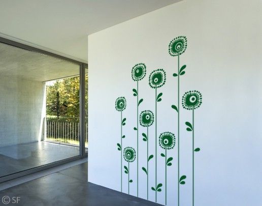 Sticker mural - No.SF988 Retro Plants
