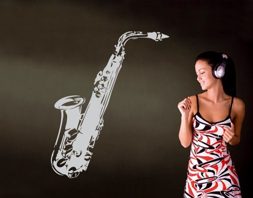 Stickers muraux sport No.UL37 saxophone