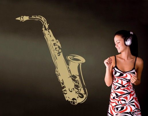 Sticker mural - No.UL37 saxophone