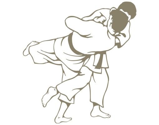 Sticker mural sport No.IS56 judoka