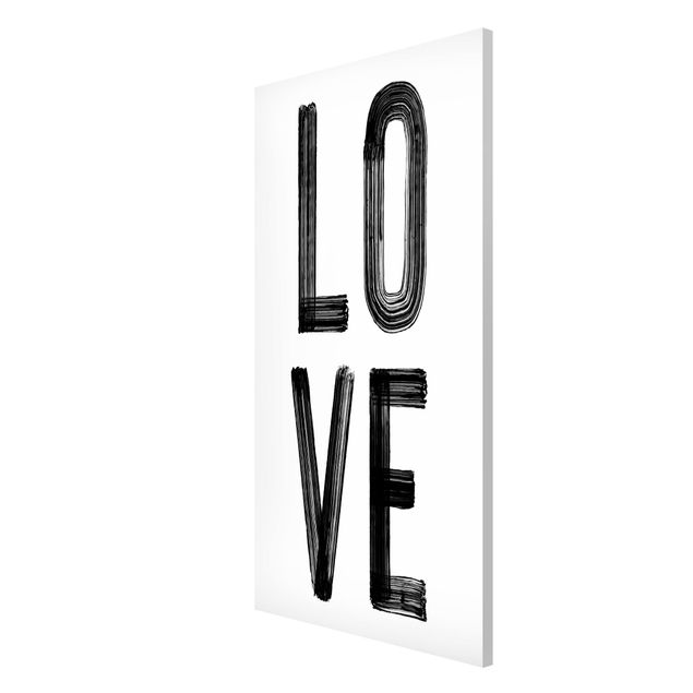 Tableau moderne Love typographie en noir