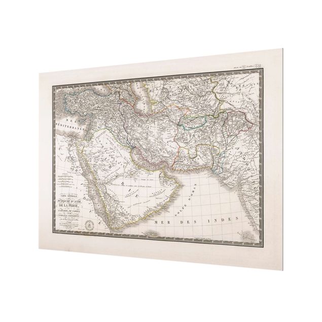 Fonds de hotte - Vintage Map In The Middle East - Format paysage 4:3