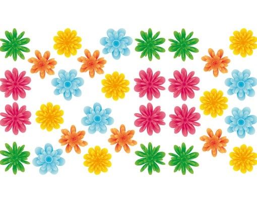 Stickers vitres fleurs Petites fleurs d'été