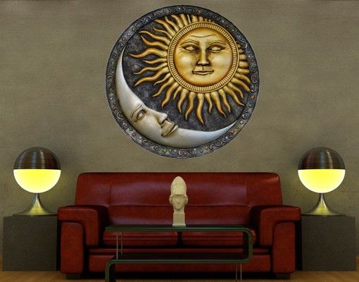 Sticker mural espace No.459 Soleil et lune