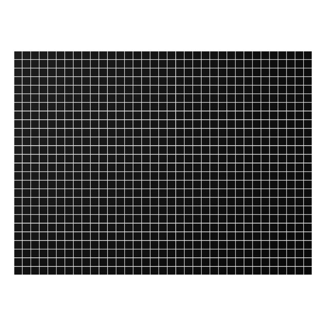 Fond de hotte - Mosaic Tiles Black Matt