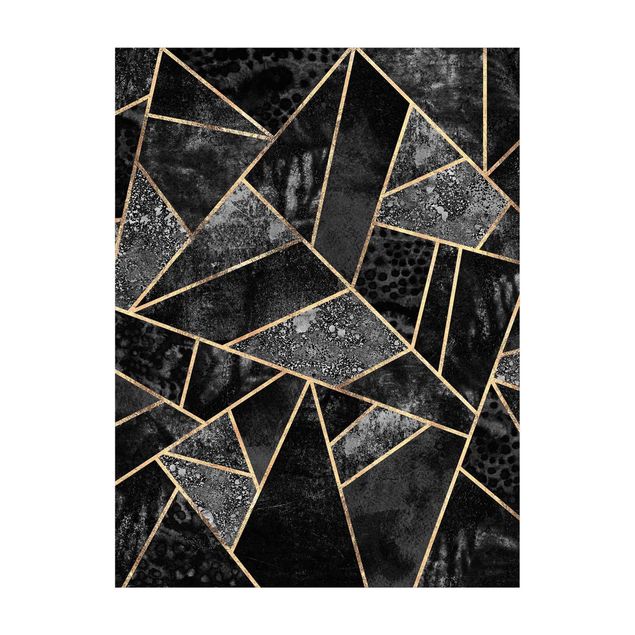 tapis abstraits Triangles gris dorés