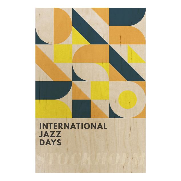 Tableaux en bois avec citations Jazz Days Stockholm
