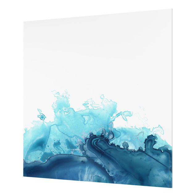 Fond de hotte - Wave Watercolor Blue I