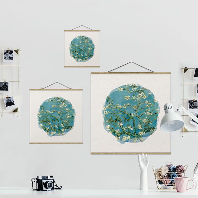 Tableaux modernes Aquarelles - Vincent Van Gogh - Amandiers en fleur