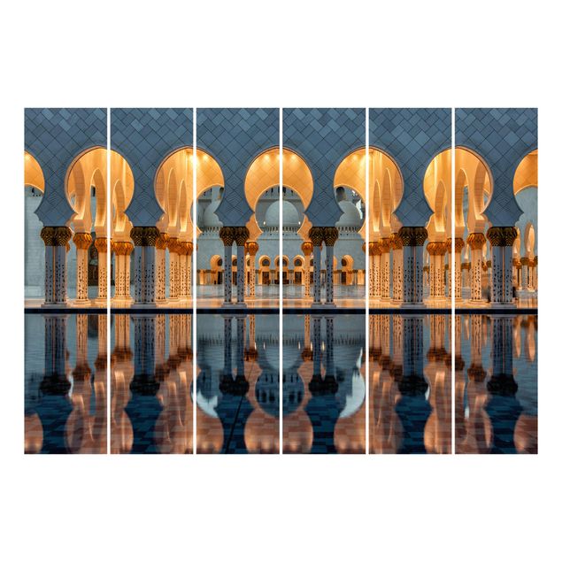 Panneaux rideaux coulissants Reflets dans la mosquée