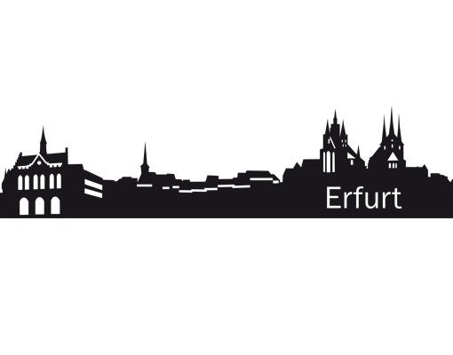 Stickers muraux avec noms de villes No.EG42 Erfurt Skyline ll