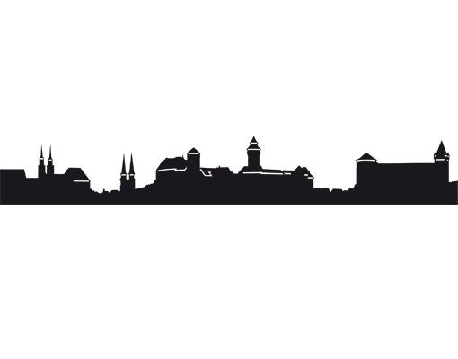 Stickers muraux avec noms de villes No.EG39 Nuremberg Skyline I