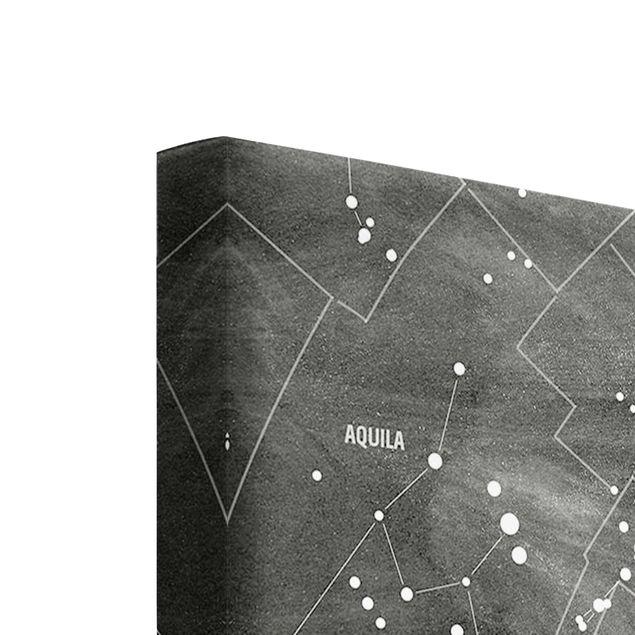 Tableaux toile Carte des constellations aspect tableau noir
