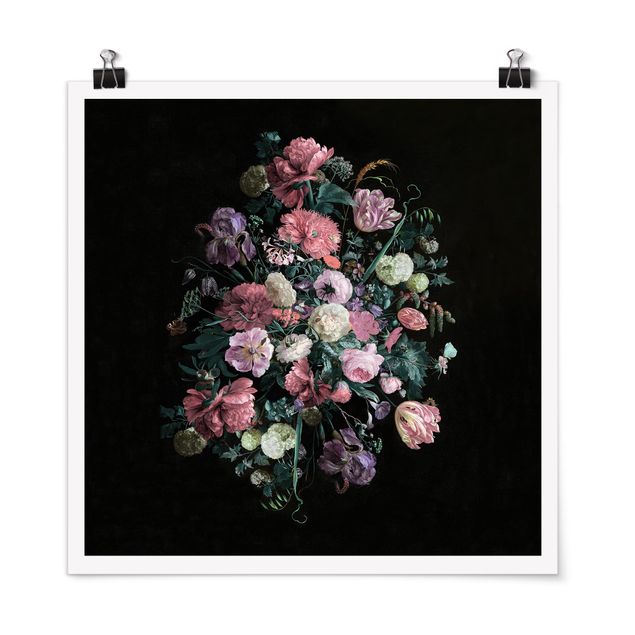 Tableau moderne Jan Davidsz De Heem - Bouquet de fleurs sombres