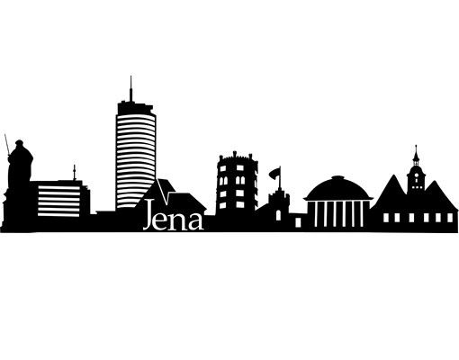 Stickers muraux avec noms de villes No.ML4 Jena Skyline I - Iéna
