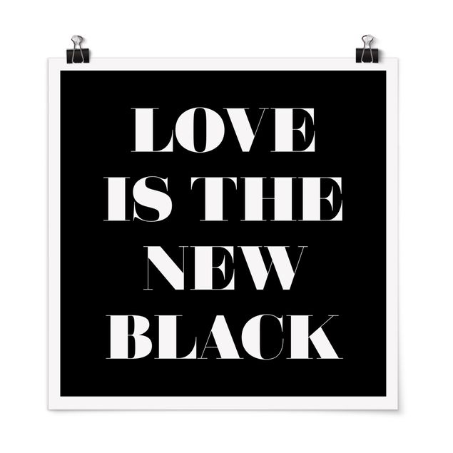Tableaux moderne Love Is The New Black