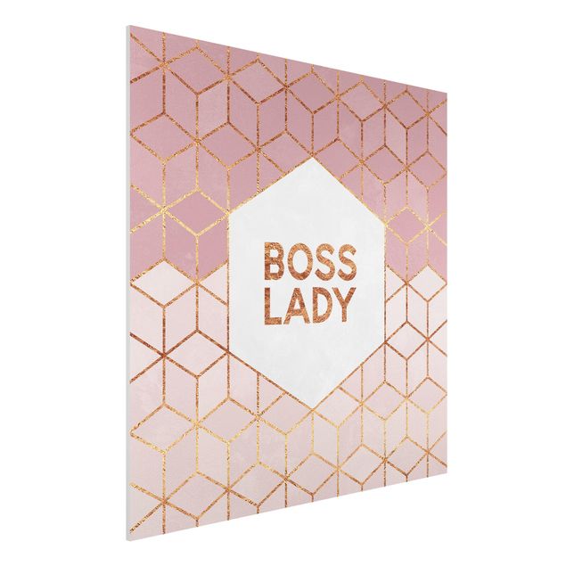 Tableaux moderne Boss Lady Hexagones en Rose