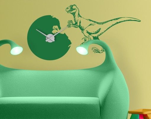 Déco chambre enfant Horloge No.AC18 Dinosaure