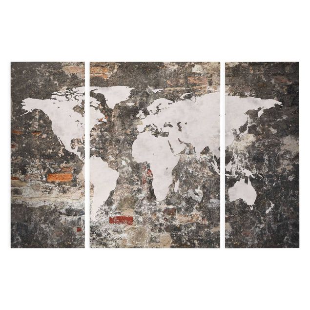 Tableaux carte du monde Tableau Vintage du monde