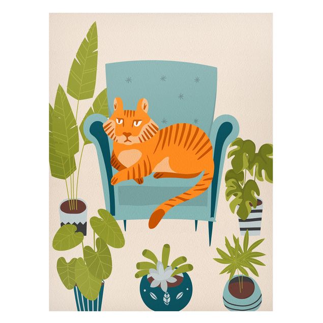 Tableau chat Illustration de mini tigre domestique
