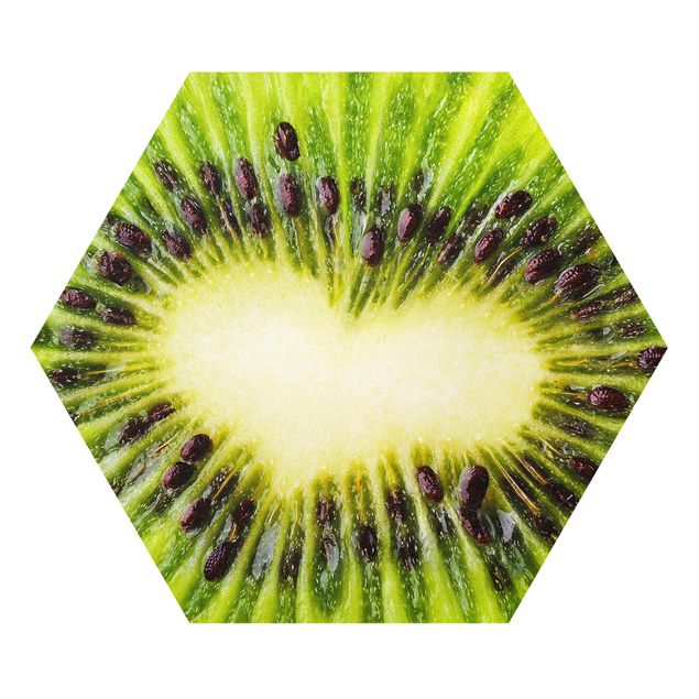 Tableau vert cœur de kiwi