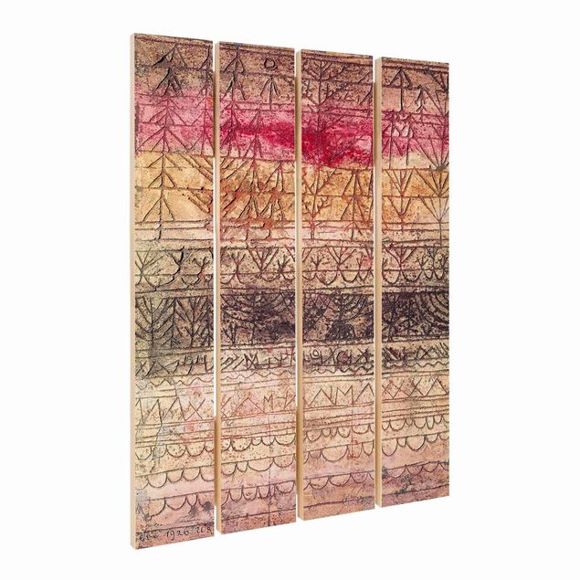 Tableaux en bois Paul Klee - Jeune forêt