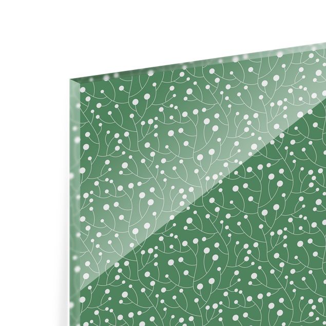 Fonds de hotte - Natural Pattern Growth With Dots On Green - Format paysage 3:2