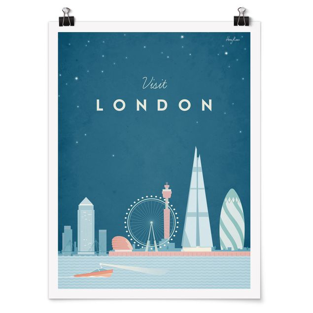 Posters retro Poster de voyage - Londres