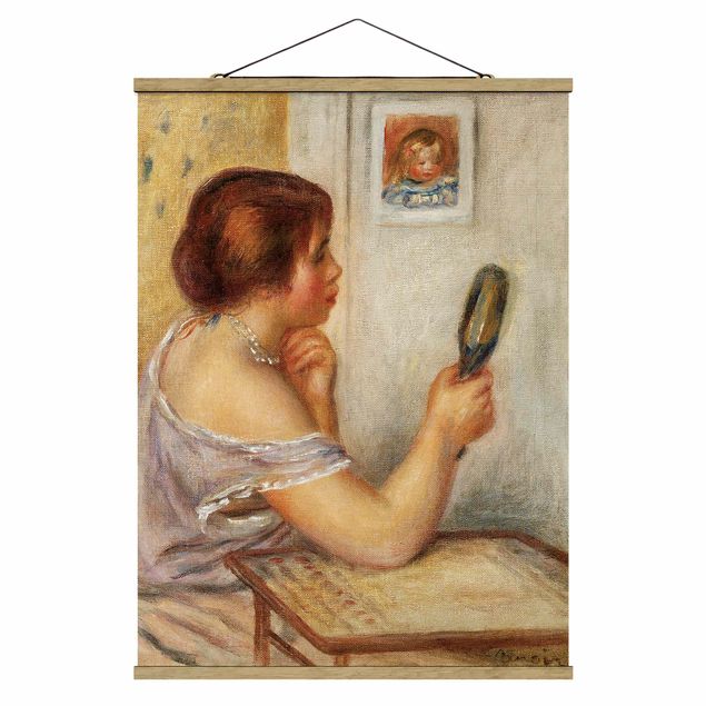 Tableaux moderne Auguste Renoir - Gabrielle tenant un Miroir ou Marie Dupuis tenant un Miroir avec un Portrait de Coco