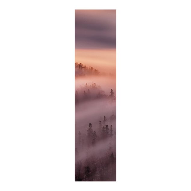 Panneau japonais paysage Inondation de brouillard