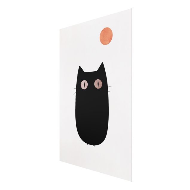 Tableau moderne Illustration d'un chat noir