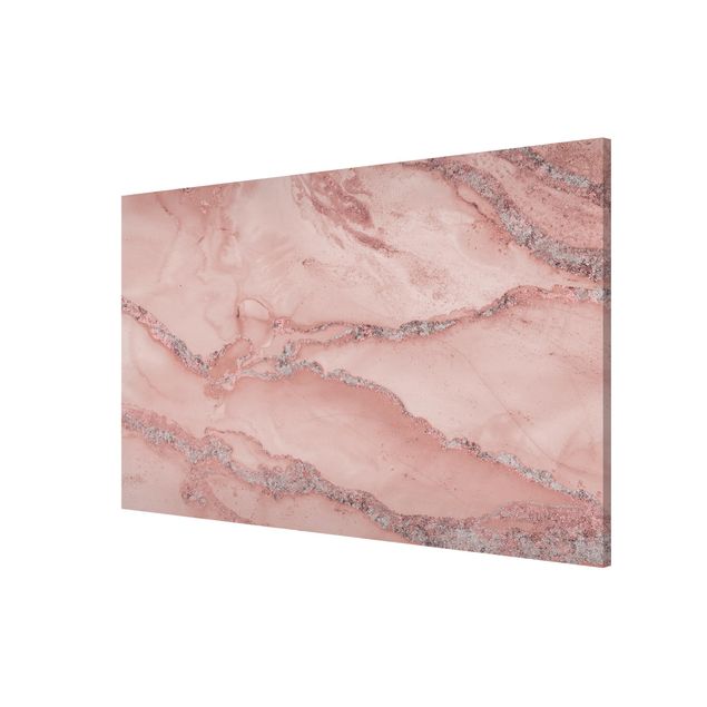 Tableaux modernes Expériences de couleurs - Marbre rose clair et paillettes