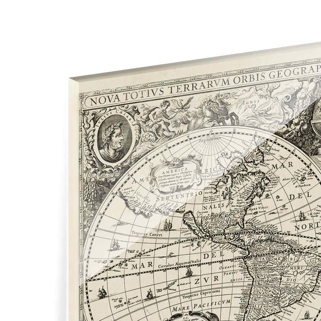 Fond de hotte - Vintage World Map Antique Illustration