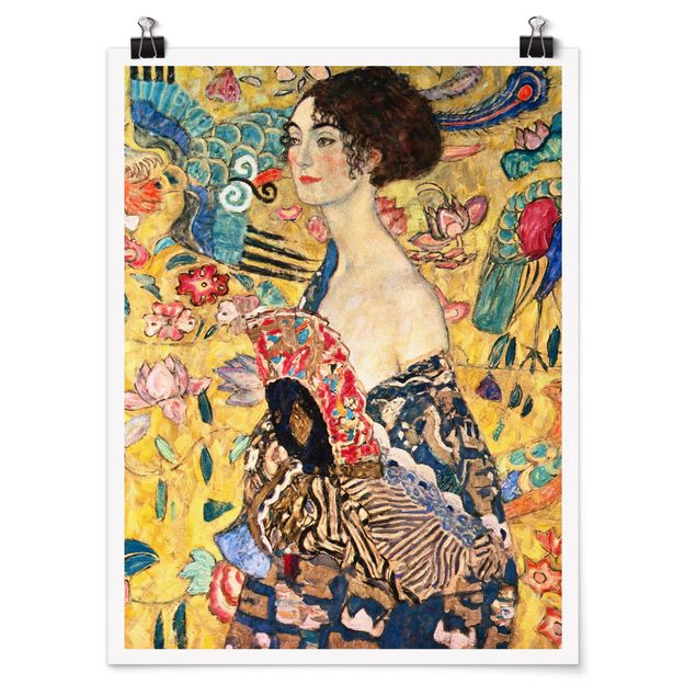 Tableau moderne Gustav Klimt - Dame à l'éventail
