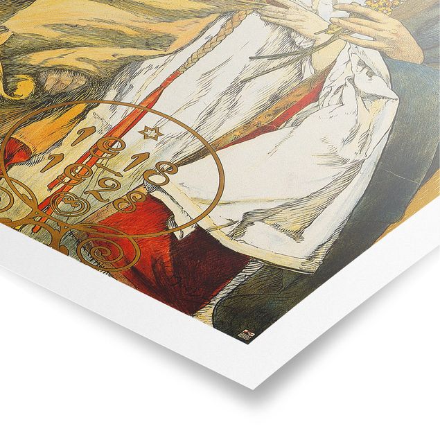 Tableaux vintage Alfons Mucha - Affiche République Tchécoslovaque
