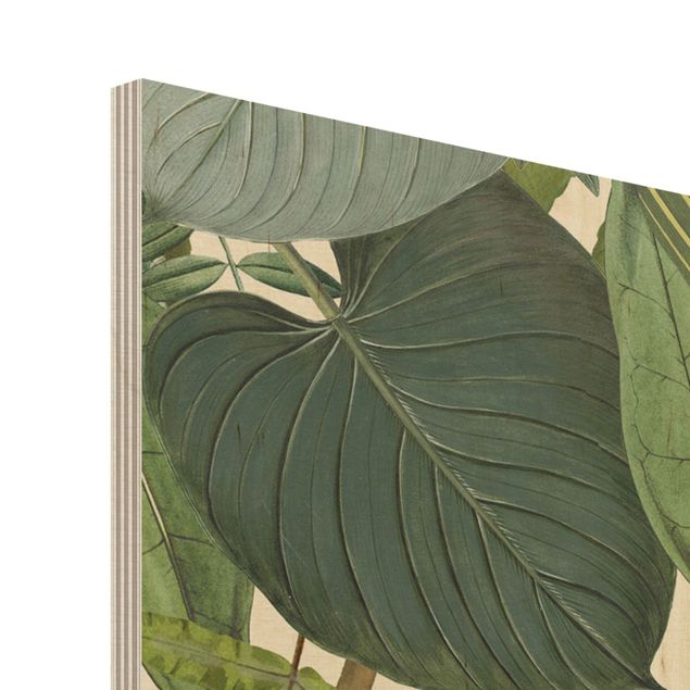 Tableaux Collage Vintage - Perroquets dans la jungle