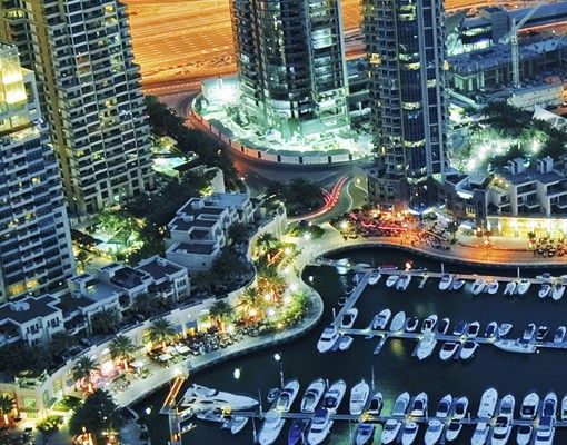 Films adhésifs Marina de Dubaï la nuit