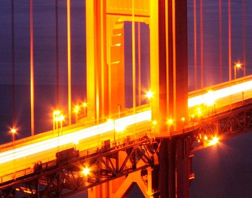 Autocollant carrelage Golden Gate Bridge la nuit