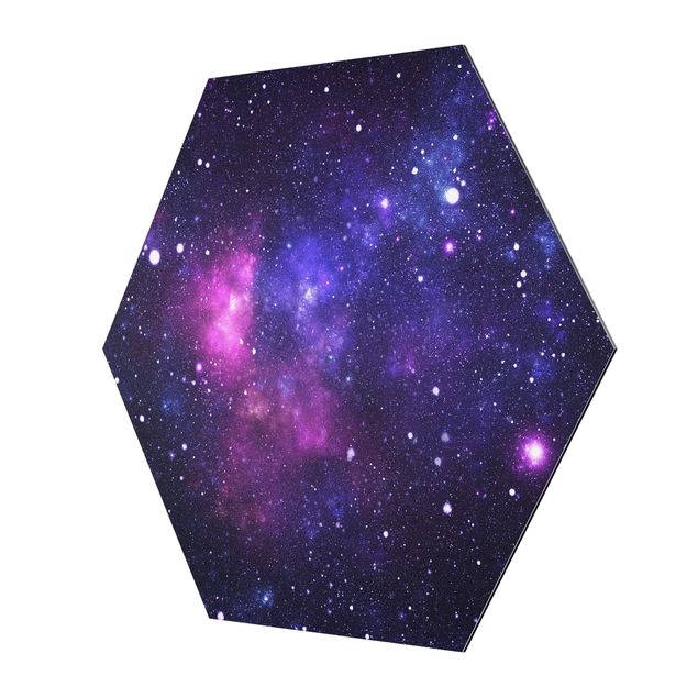 Hexagone en alu Dibond - Galaxy