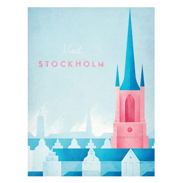 Tableau vintage Poster de voyage - Stockholm