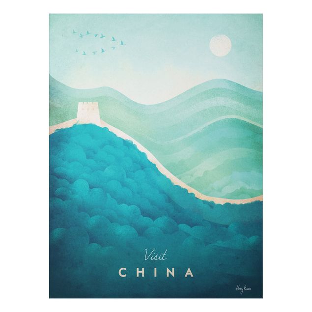 Tableau style vintage Poster de voyage - Chine