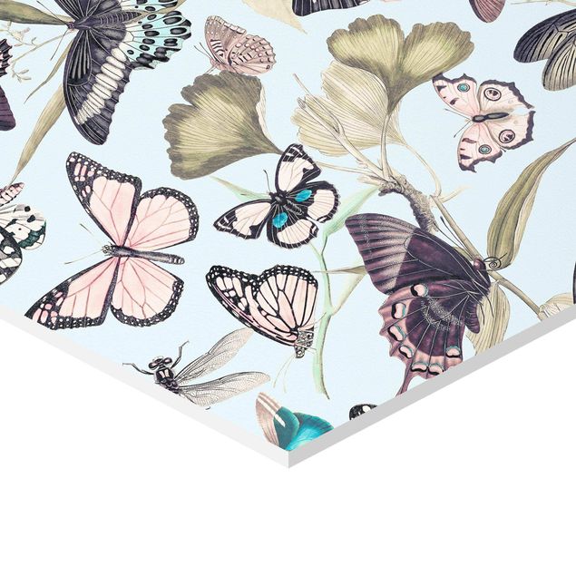 Tableaux de Andrea Haase Collage Vintage - Papillons et Libellules