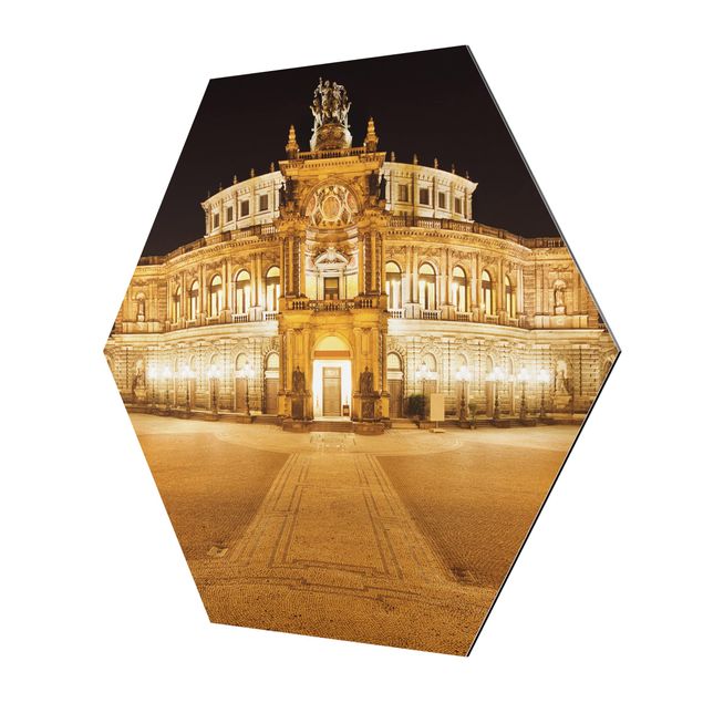 Hexagone en alu Dibond - Dresden Opera House