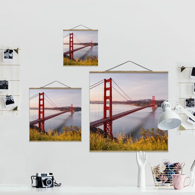 Tableau avec tissu Golden Gate Bridge à San Francisco