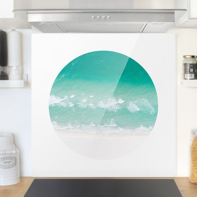 Déco murale cuisine L'océan en cercle