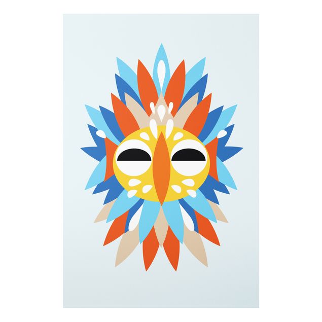 Tableaux modernes Collage masque ethnique - Perroquet