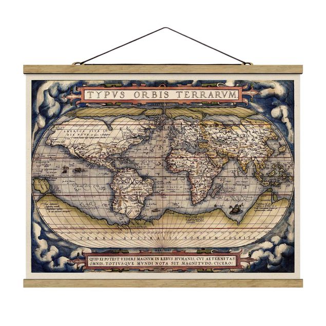 Tableaux rétro Carte historique du monde Typus Orbis Terrarum