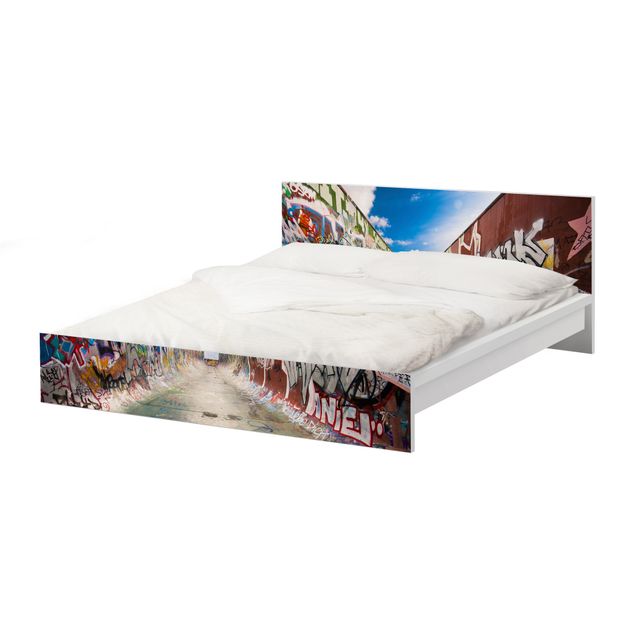 Papier adhésif pour meuble IKEA - Malm lit 180x200cm - Skate Graffiti